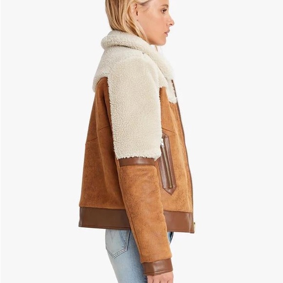 Mother Faux Fur & Vegan Leather The Trapper Keeper Jacket in Fair Weather - Picture 5 of 16